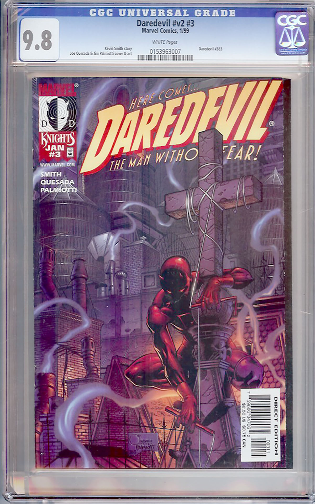 Daredevil Vol 2 #3 CGC 9.8 w