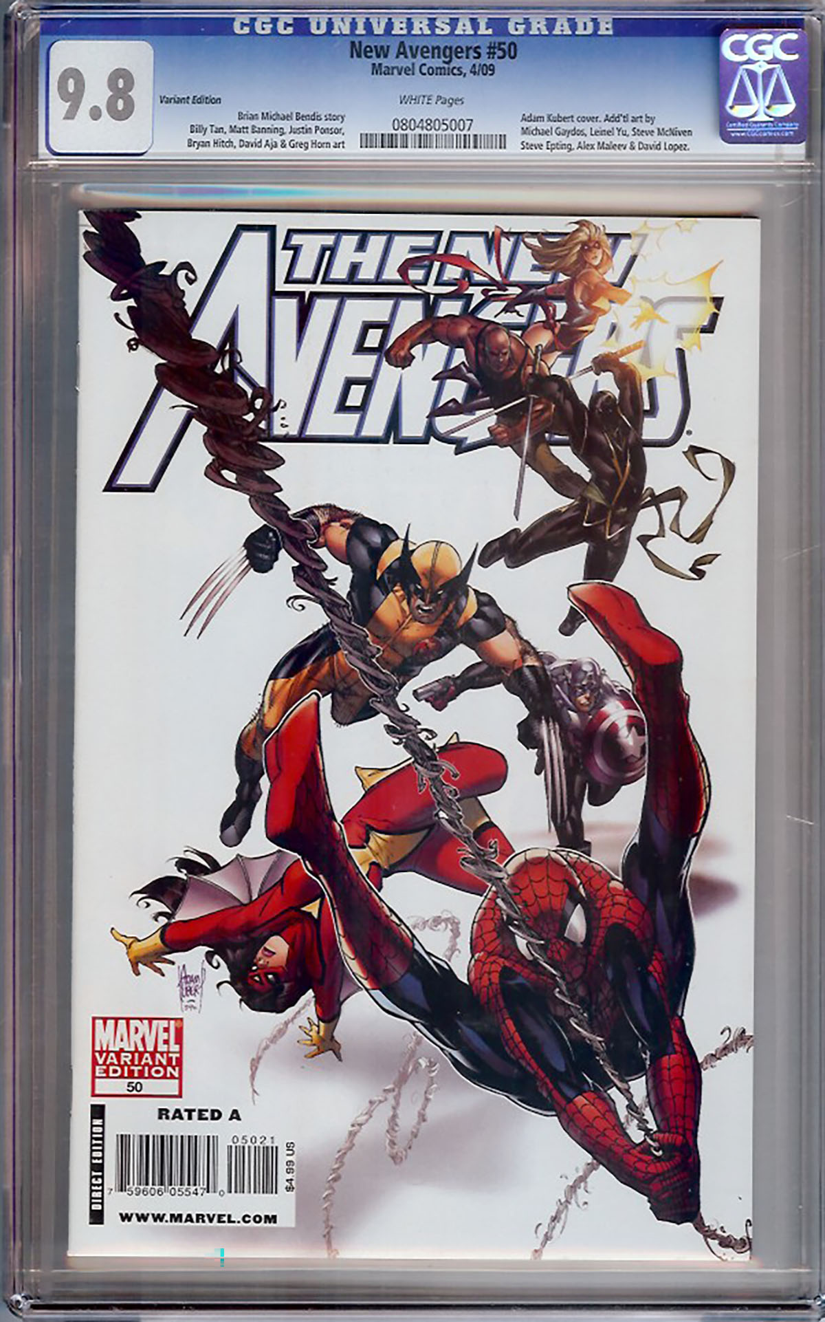 New Avengers #50 CGC 9.8 w Variant Edition