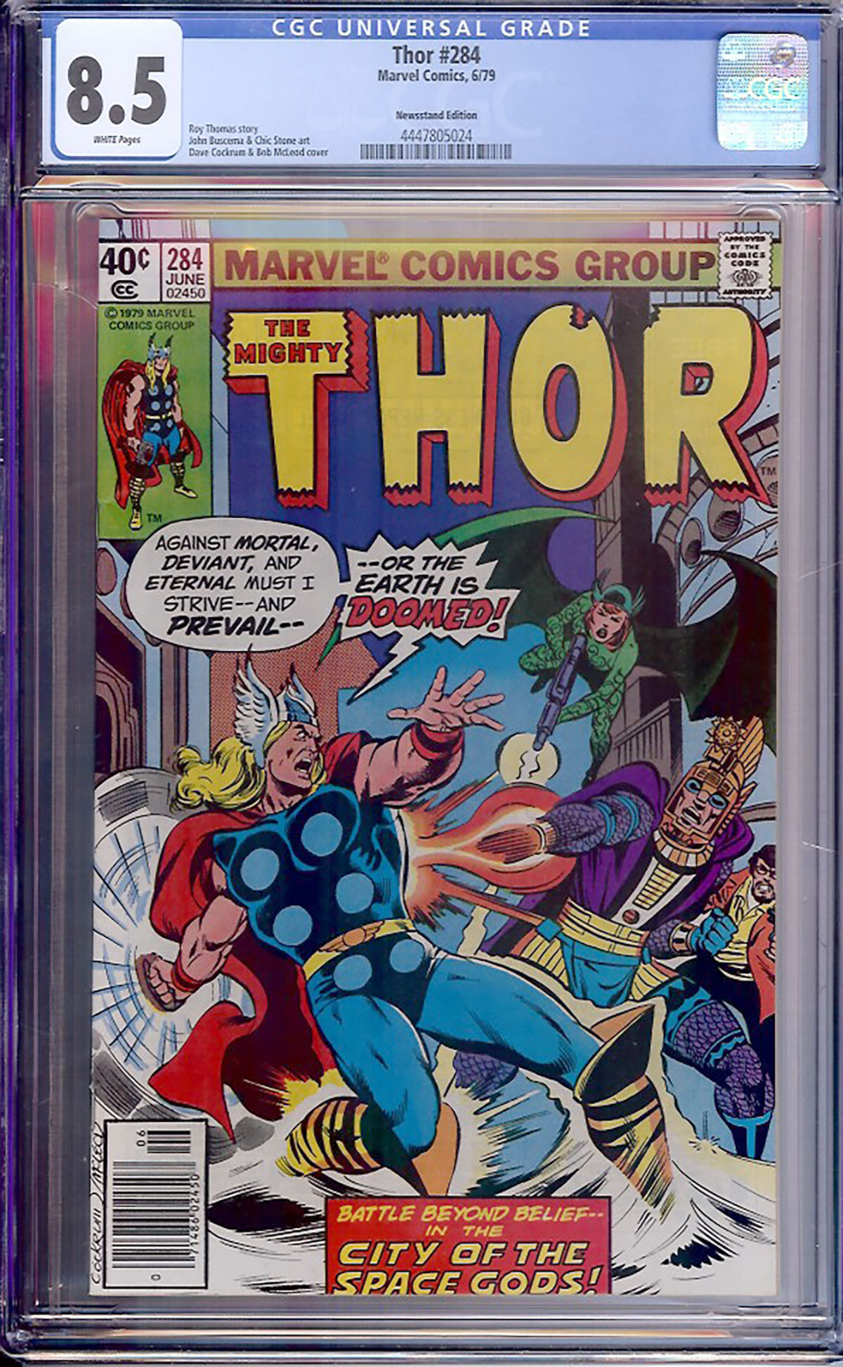 Thor #284 CGC 8.5 w Newsstand Edition