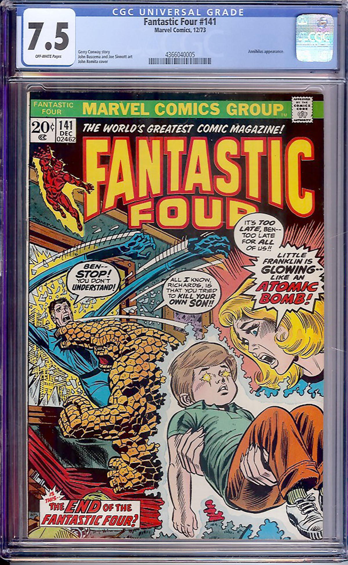 Fantastic Four #141 CGC 7.5 ow