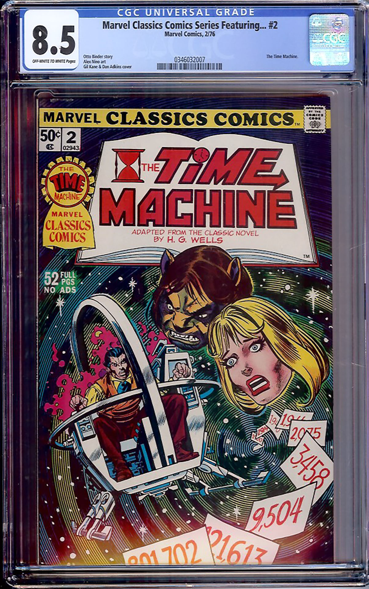 Marvel Classics Comics Series Featuring... #2 CGC 8.5 ow/w
