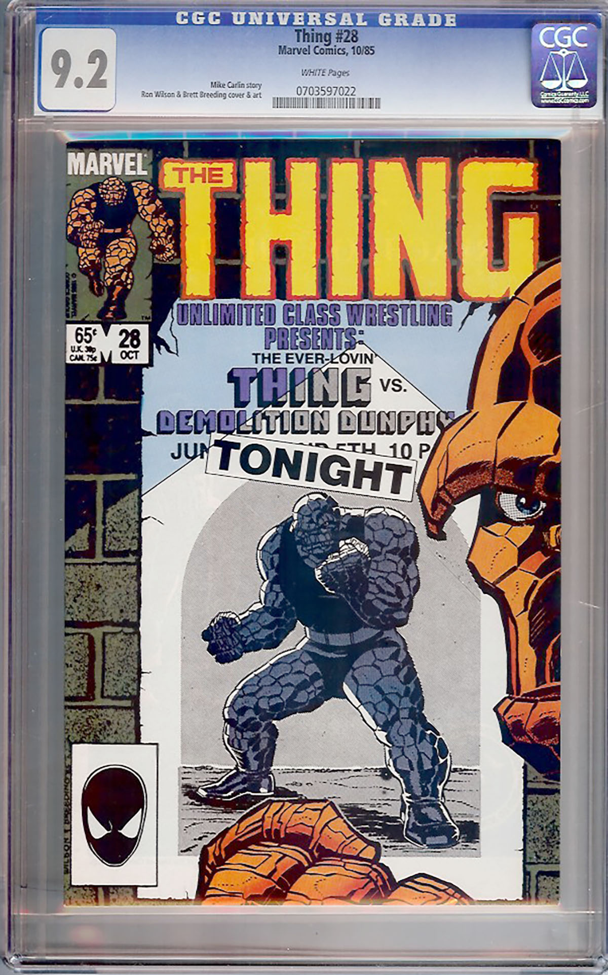 Thing #28 CGC 9.2 w