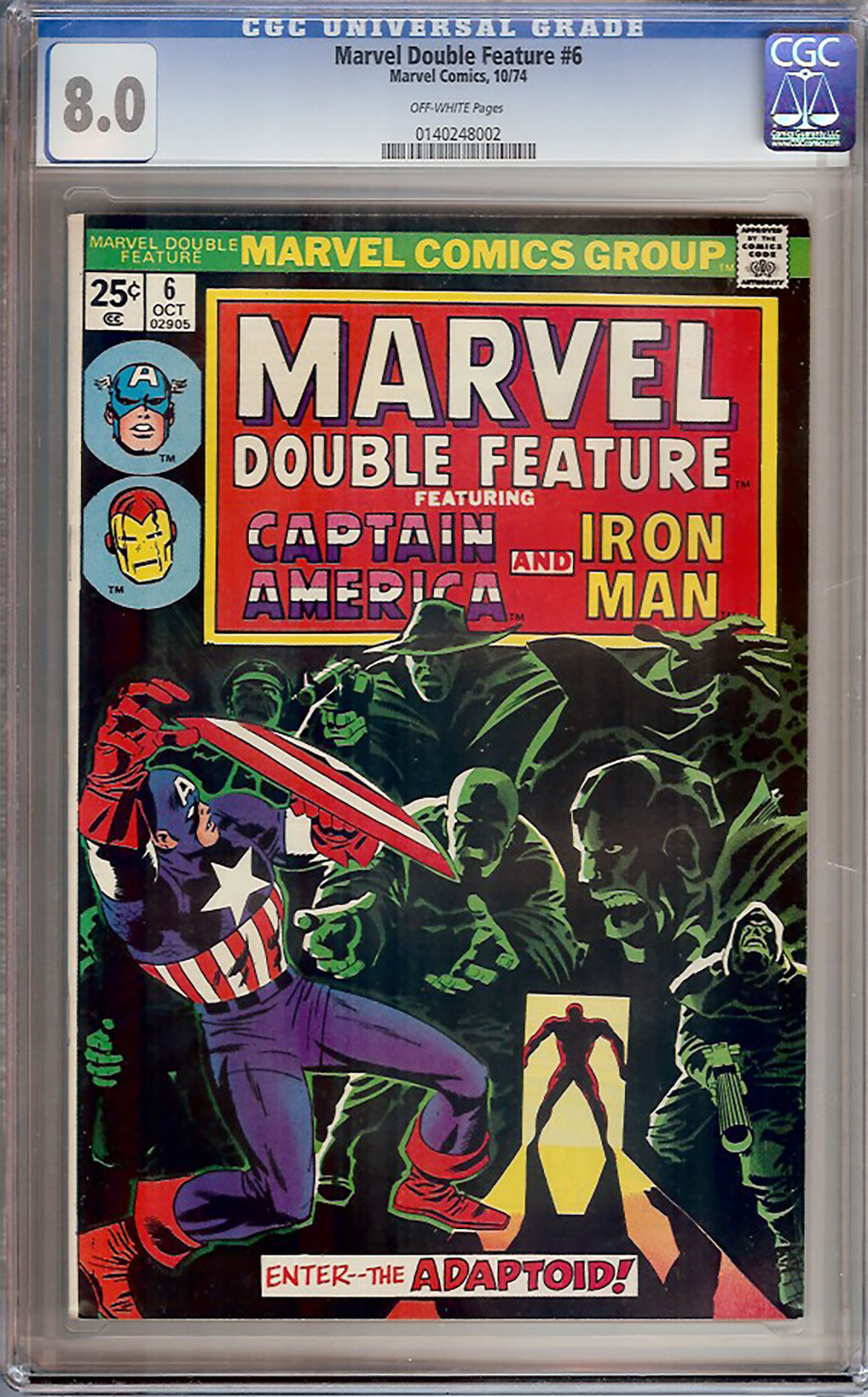 Marvel Double Feature #6 CGC 8.0 ow