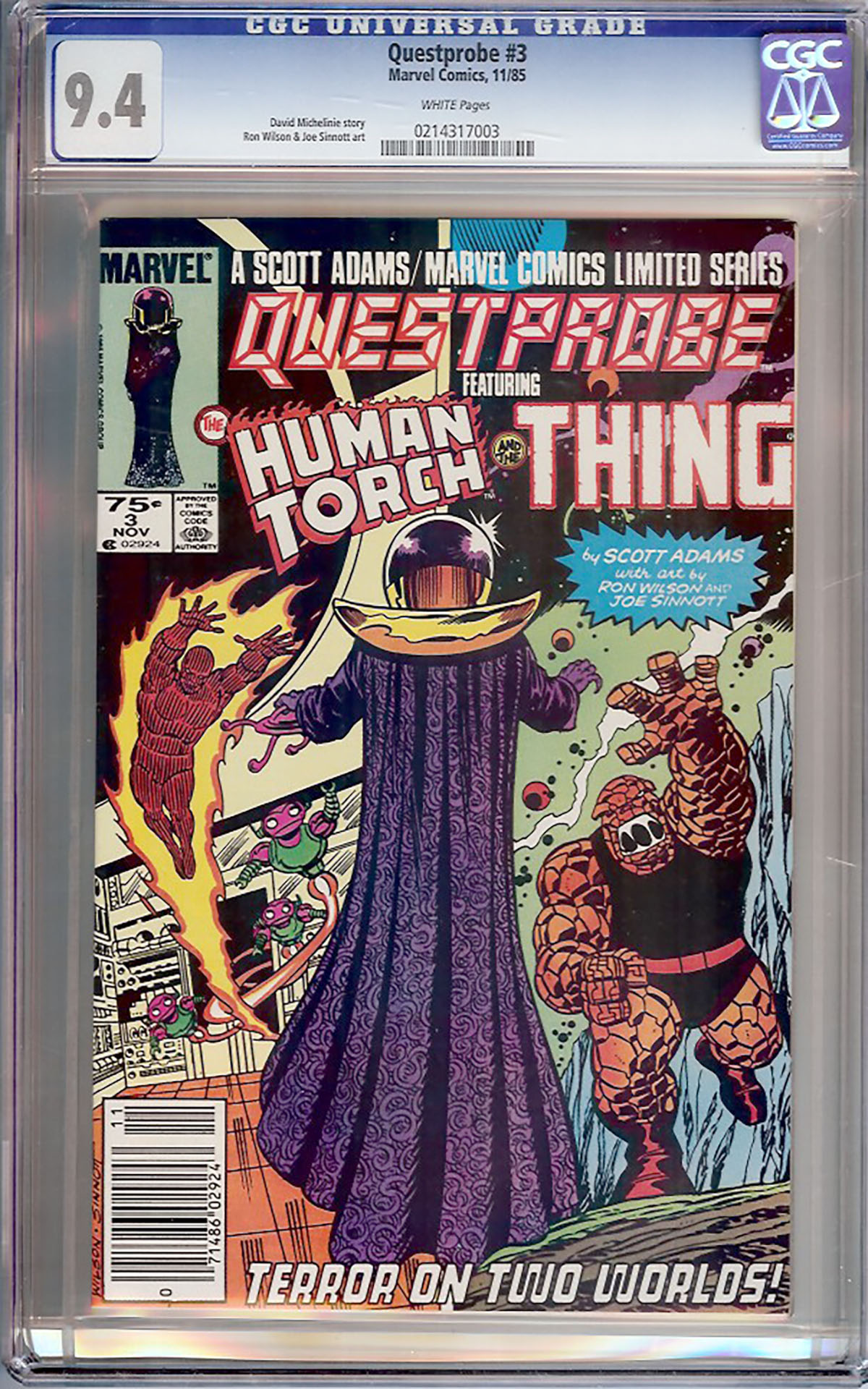 Questprobe #3 CGC 9.4 w