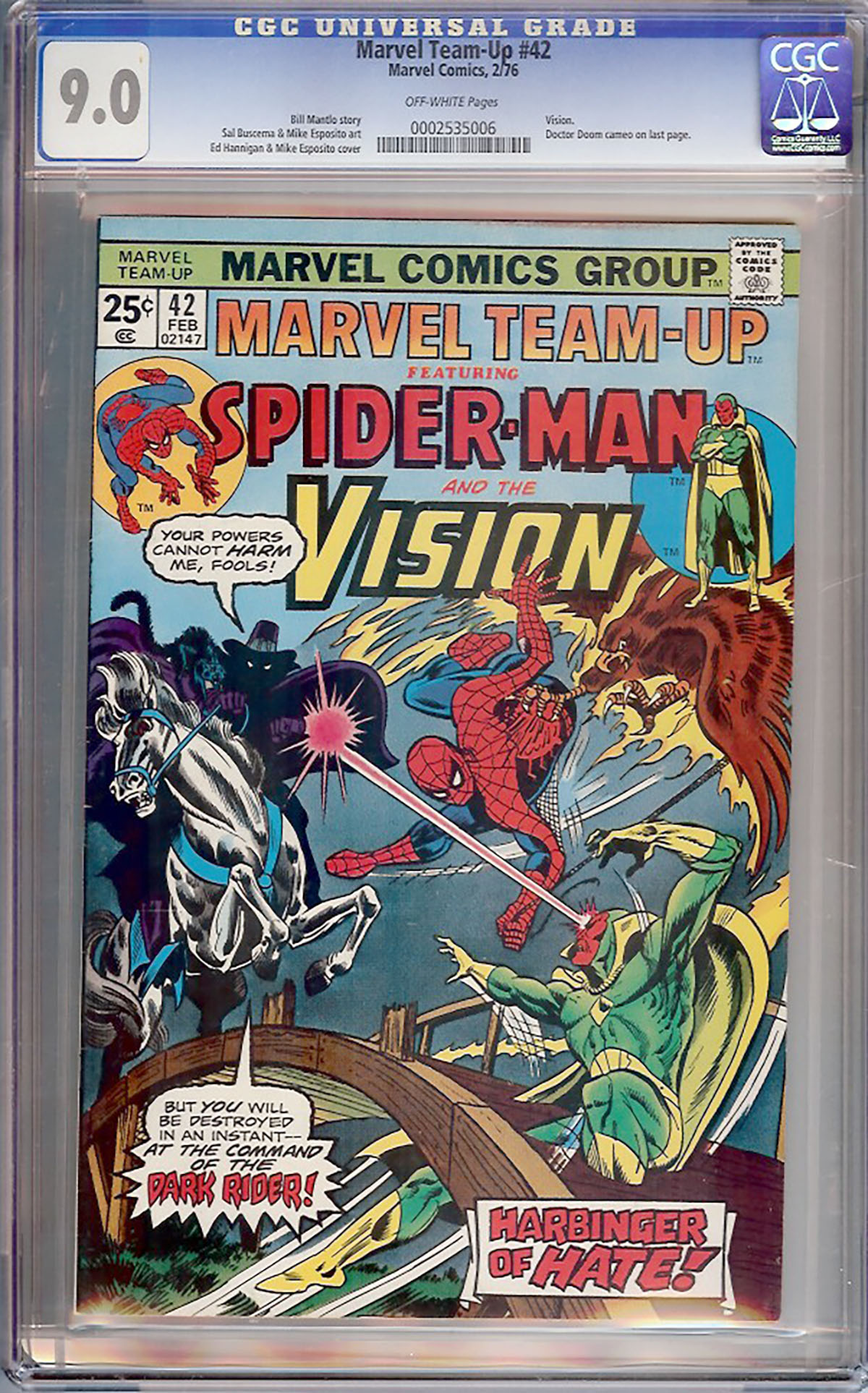 Marvel Team-Up #42 CGC 9.0 ow