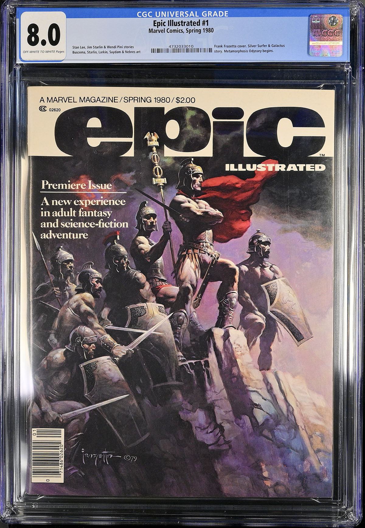 Epic Illustrated #1 CGC 8.0 ow/w