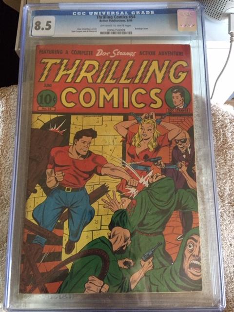 Thrilling Comics #54 CGC 8.5 ow/w