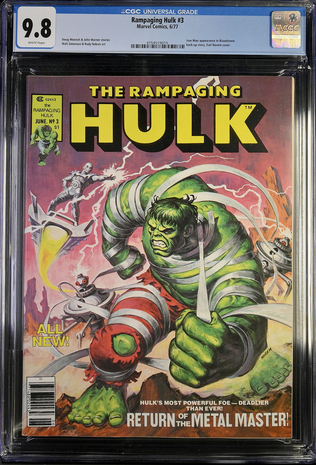 Rampaging Hulk #3 CGC 9.8 w California Zero Humidity Collection