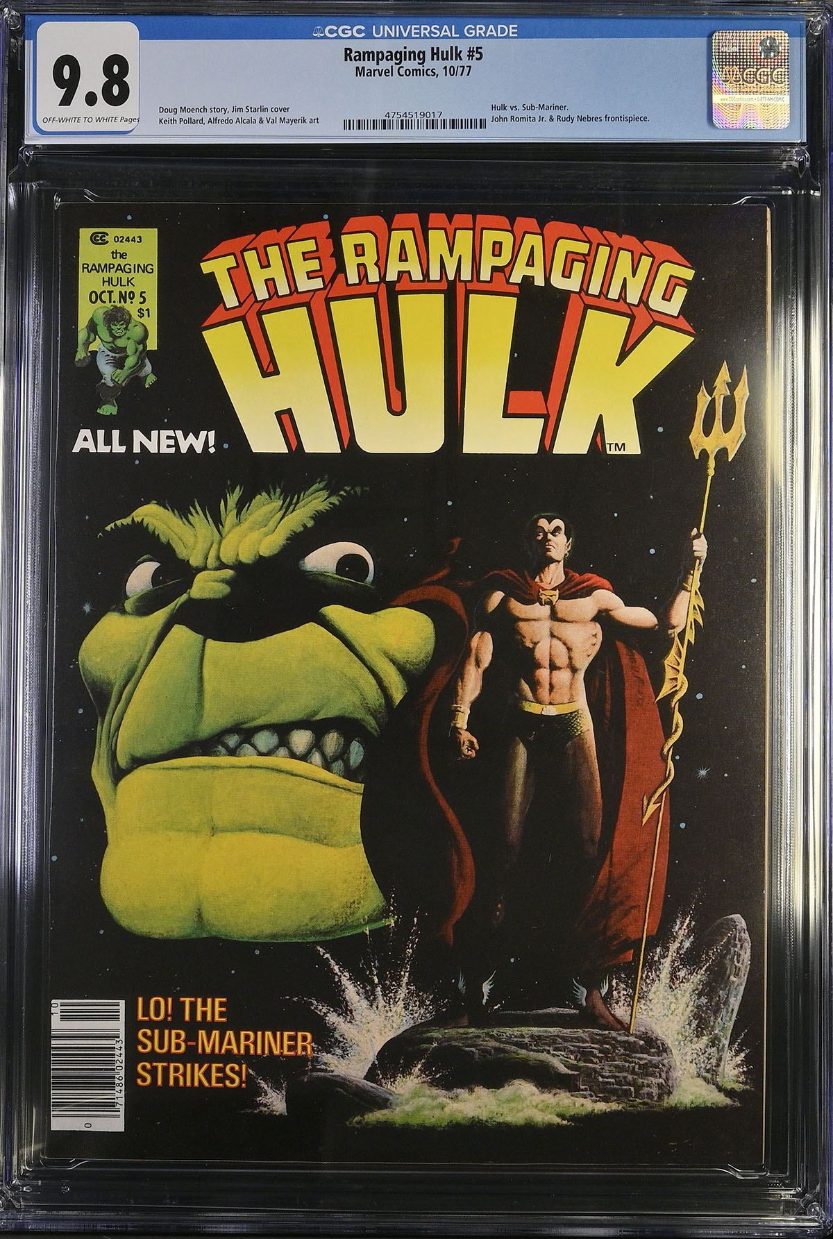 Rampaging Hulk #5 CGC 9.8 ow/w California Zero Humidity Collection