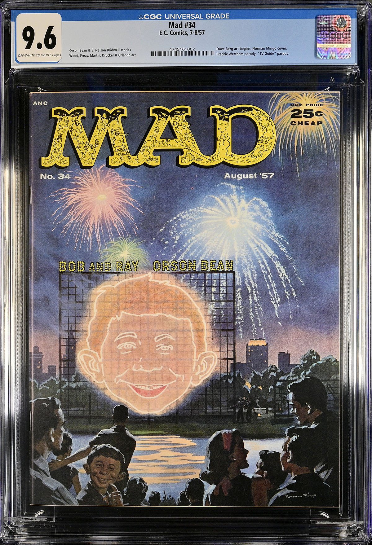 Mad #34 CGC 9.6 ow/w