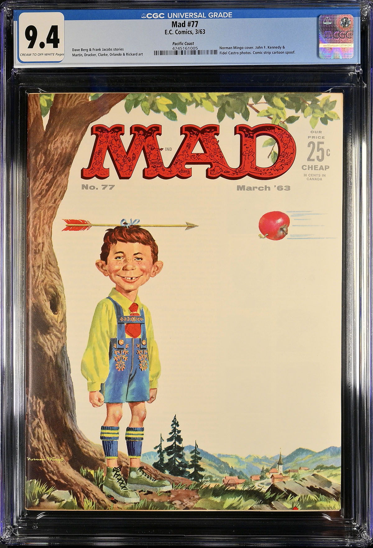 Mad #77 CGC 9.4 cr/ow Pacific Coast