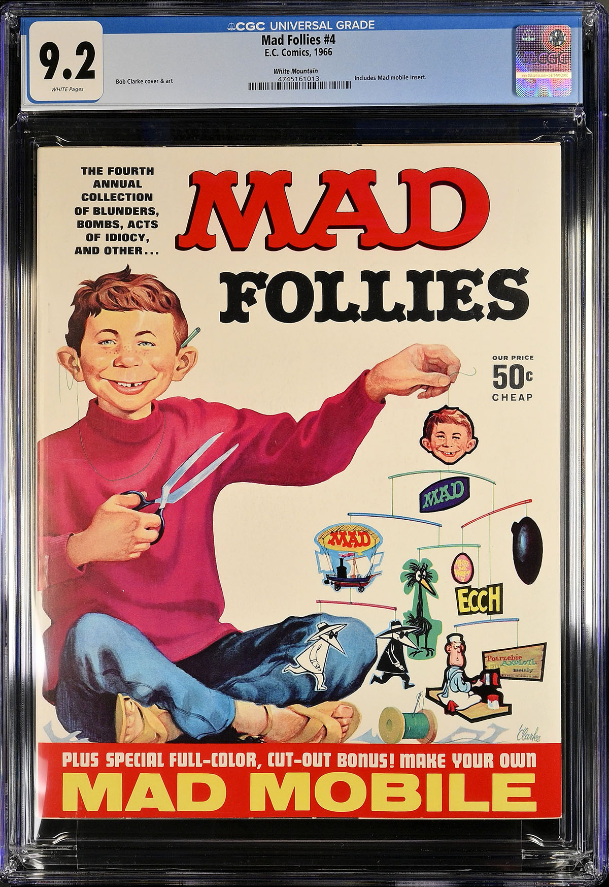 Mad Follies #4 CGC 9.2 w White Mountain