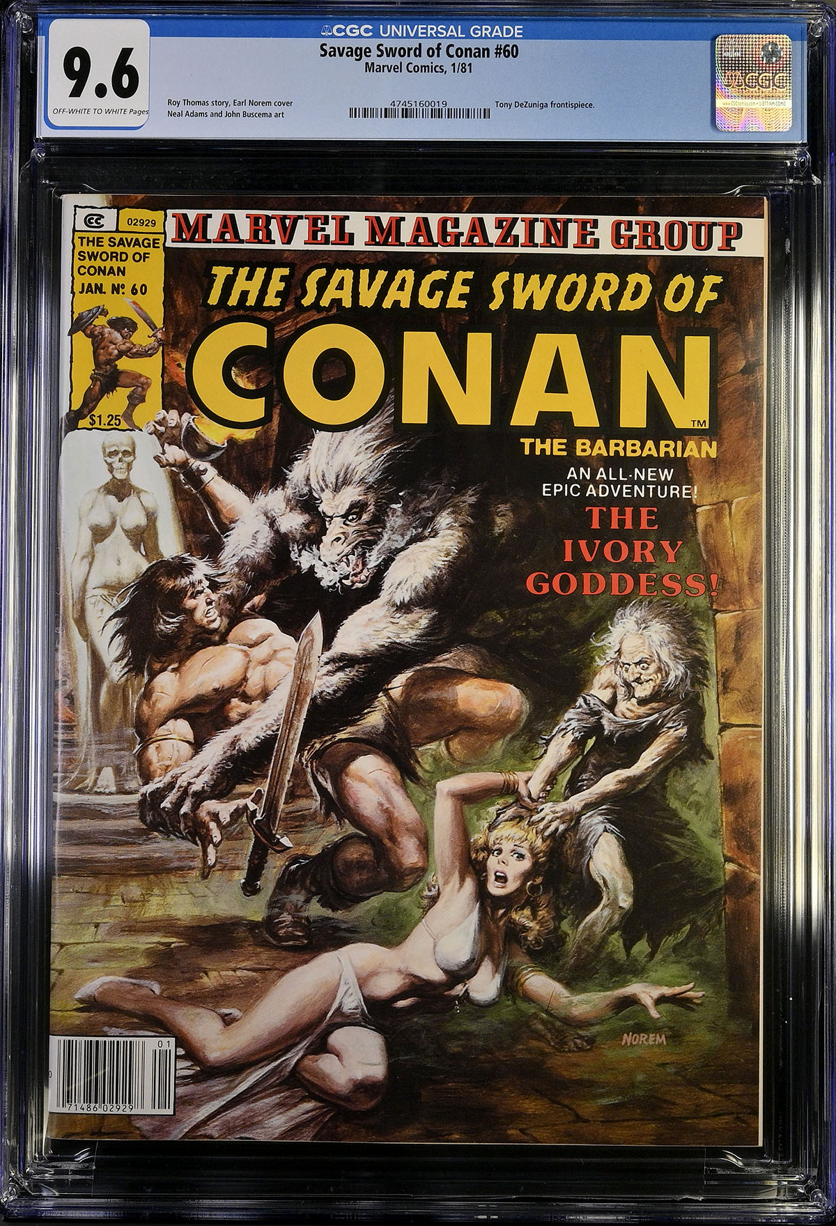 Savage Sword of Conan #60 CGC 9.6 ow/w