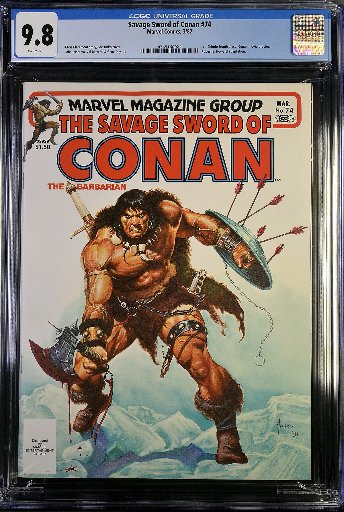 Savage Sword of Conan #74 CGC 9.8 w