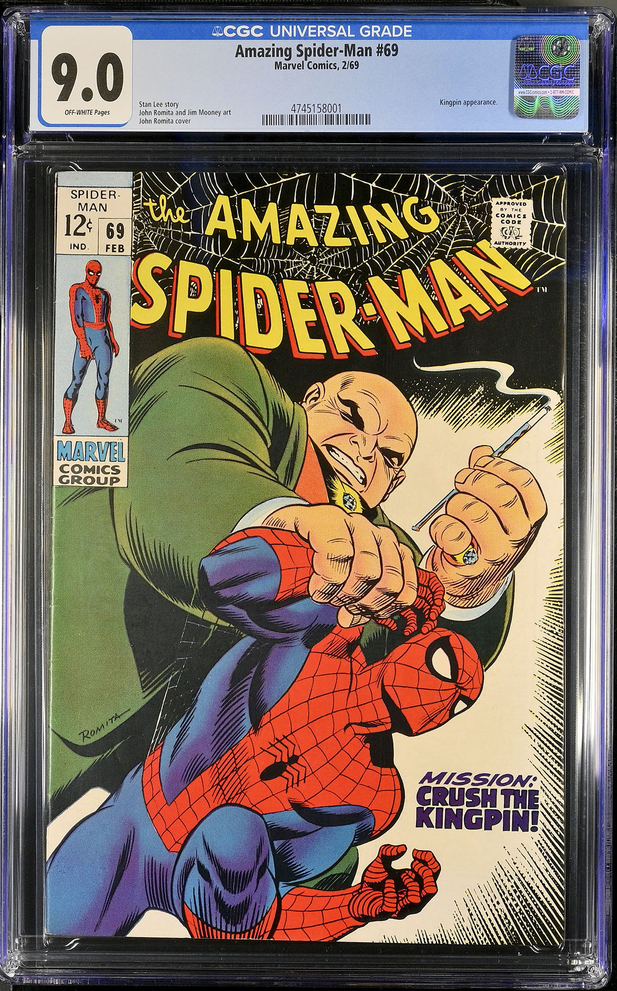 Amazing Spider-Man #69 CGC 9.0 ow