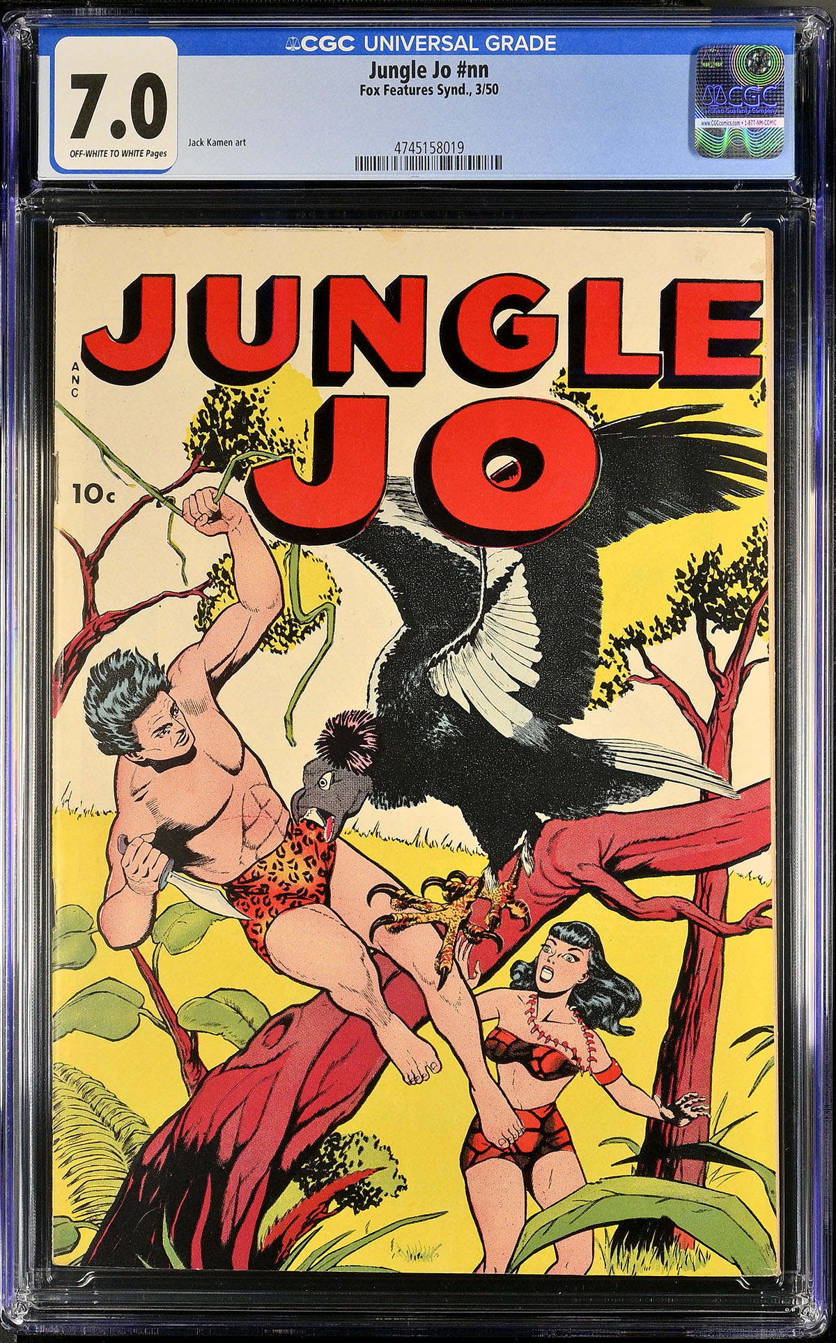 Jungle Jo #1 CGC 7.0 ow/w