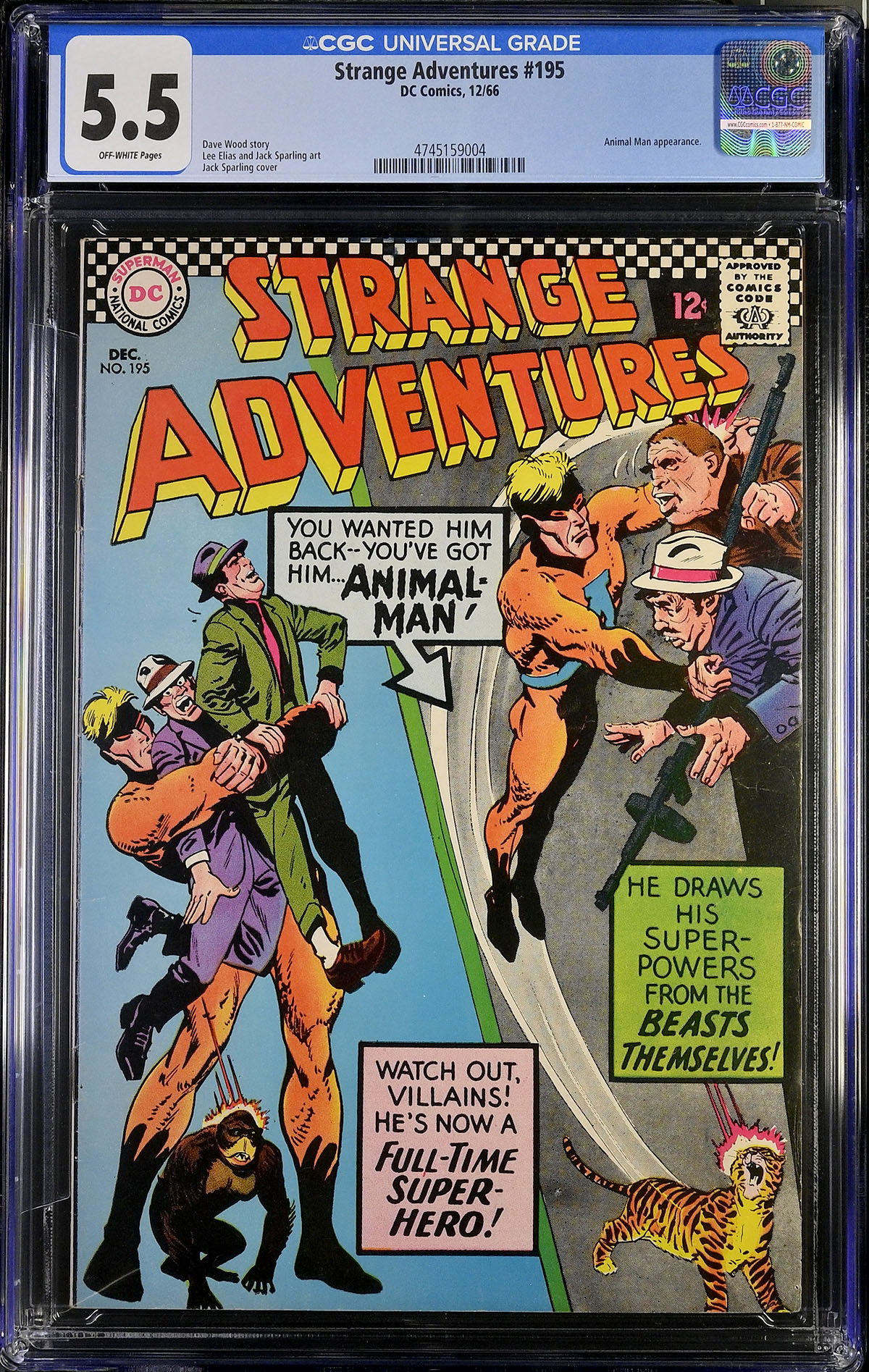 Strange Adventures #195 CGC 5.5 ow