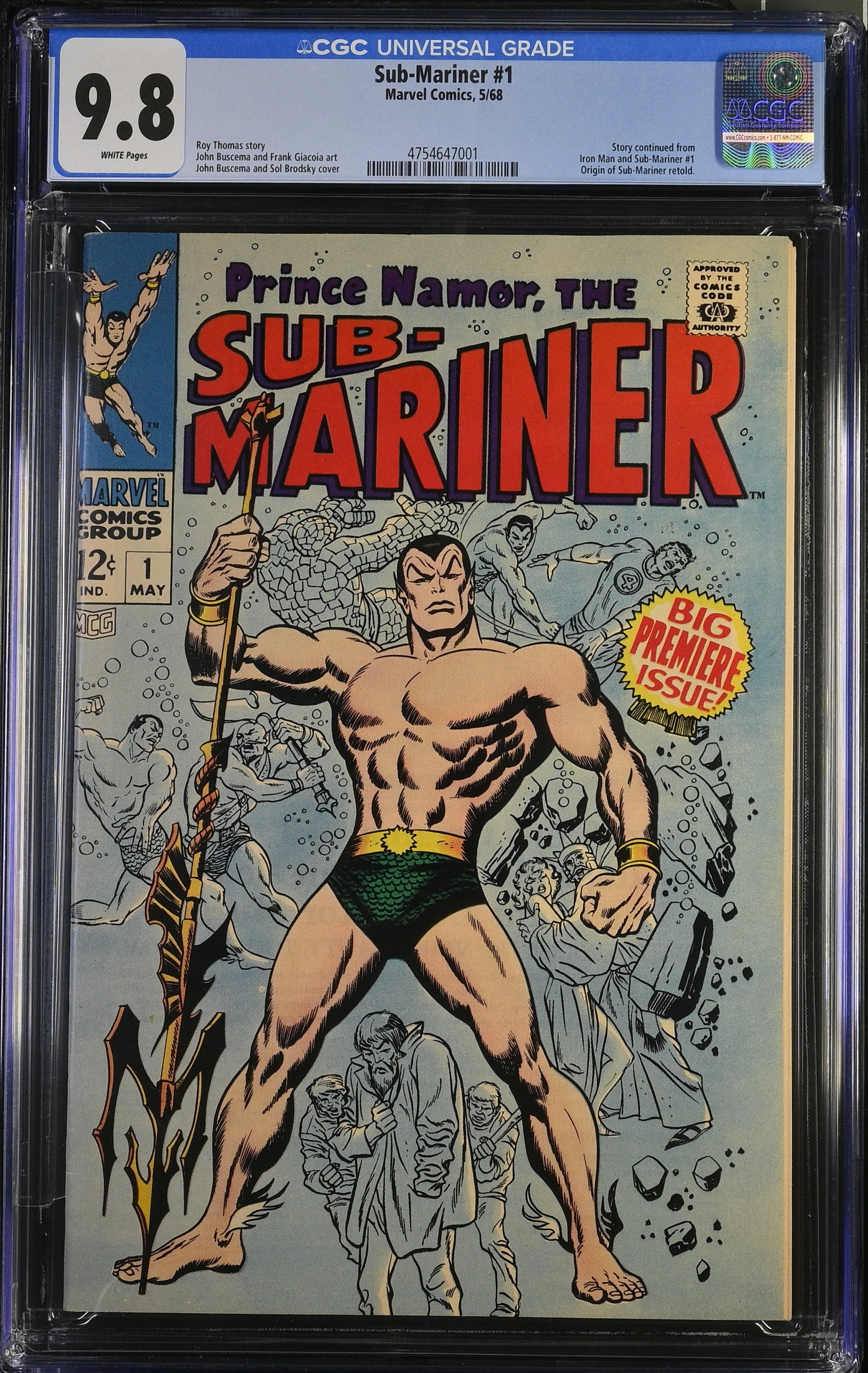 Sub-Mariner #1 CGC 9.8 w