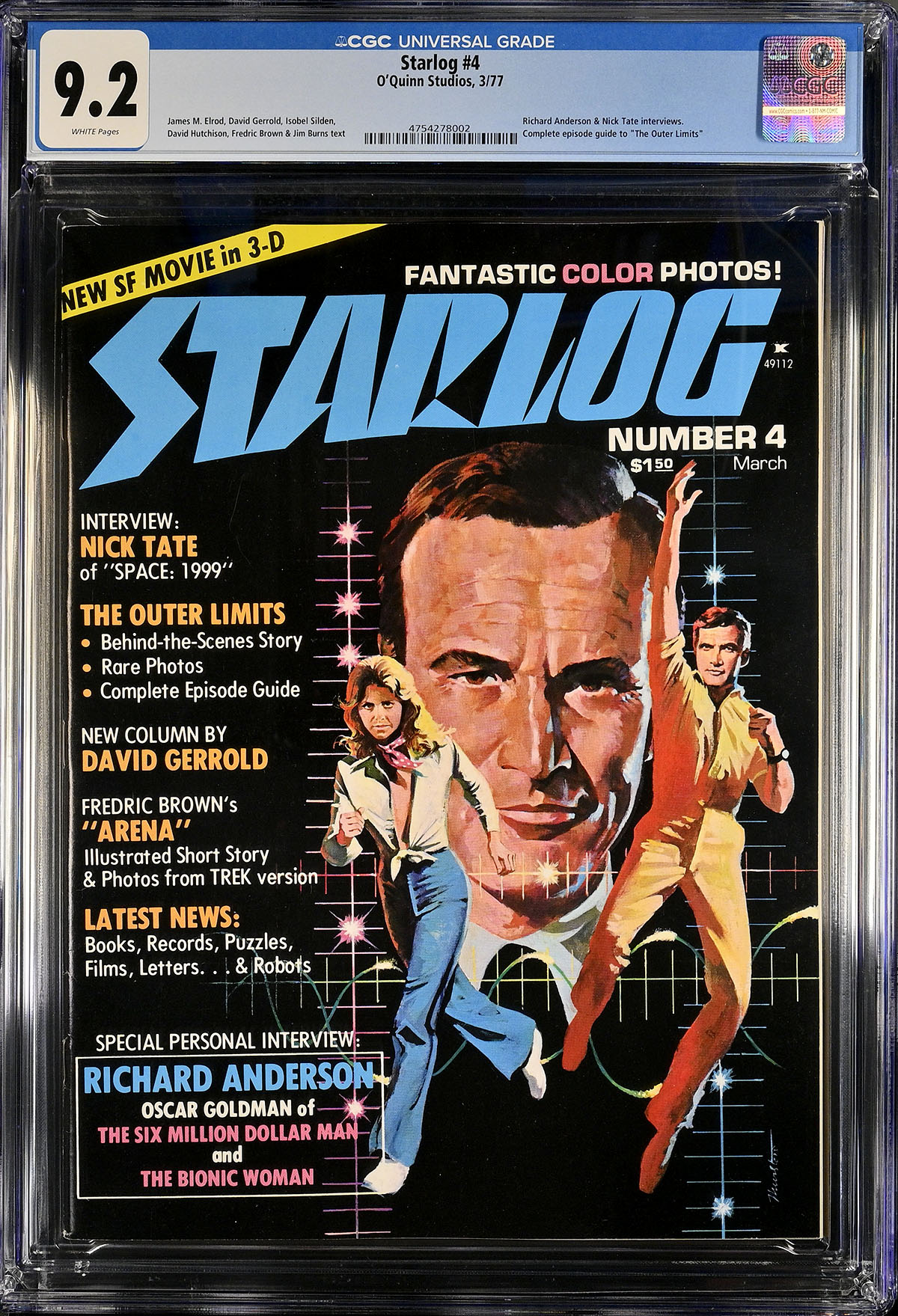Starlog #4 CGC 9.2 w