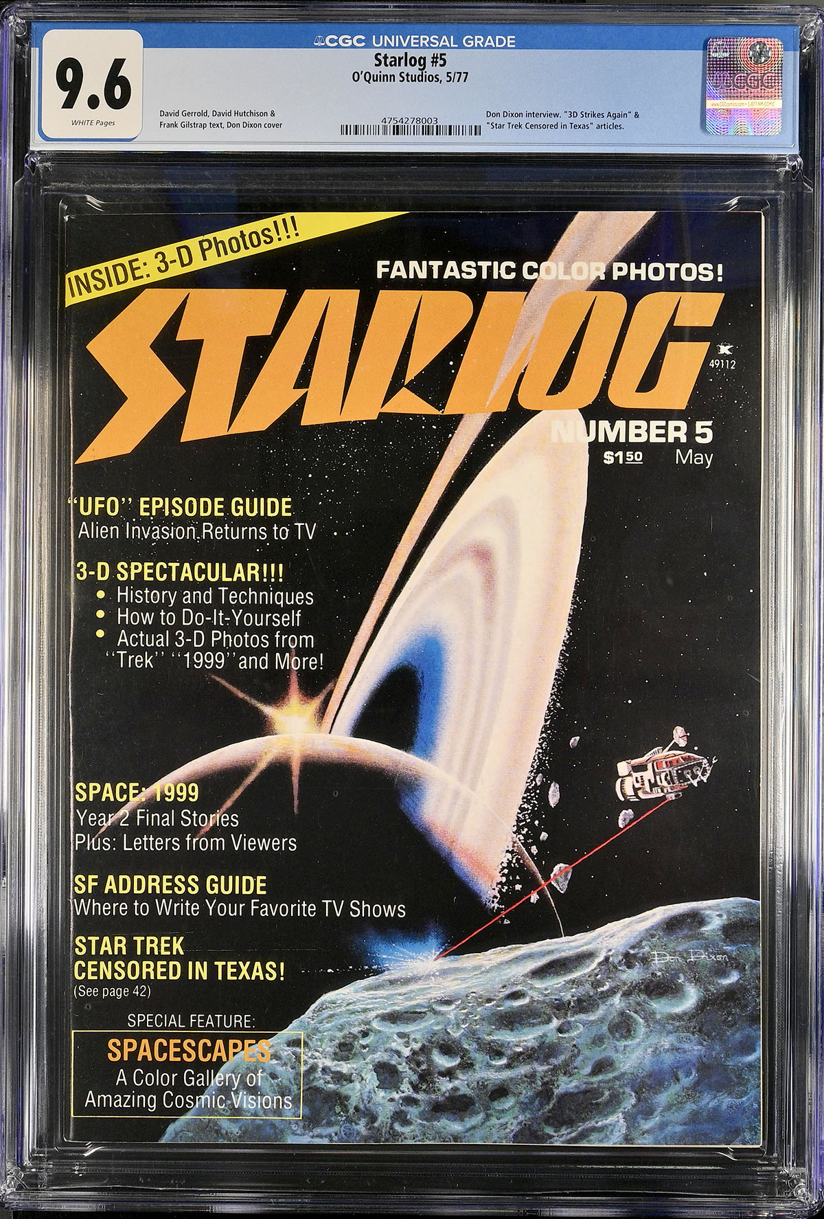 Starlog #5 CGC 9.6 w