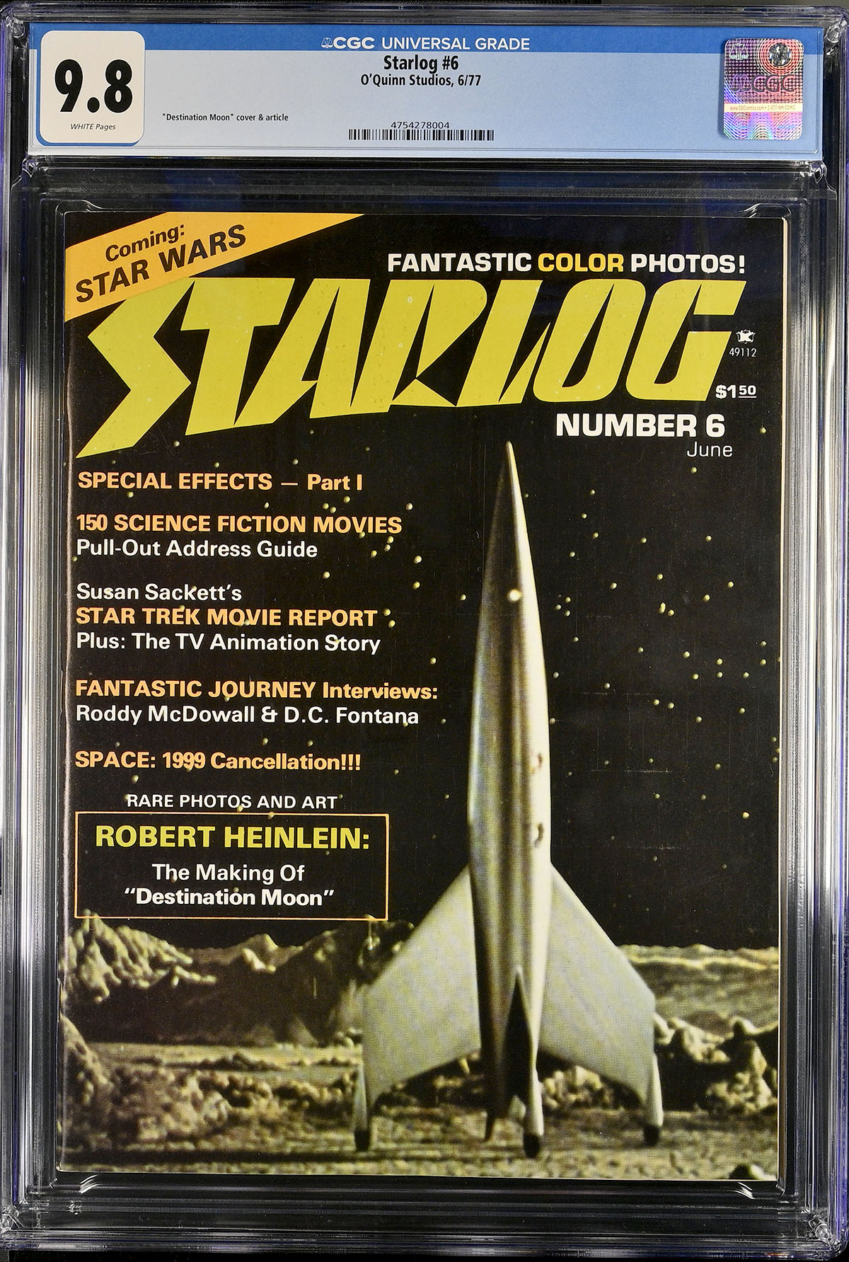 Starlog #6 CGC 9.8 w