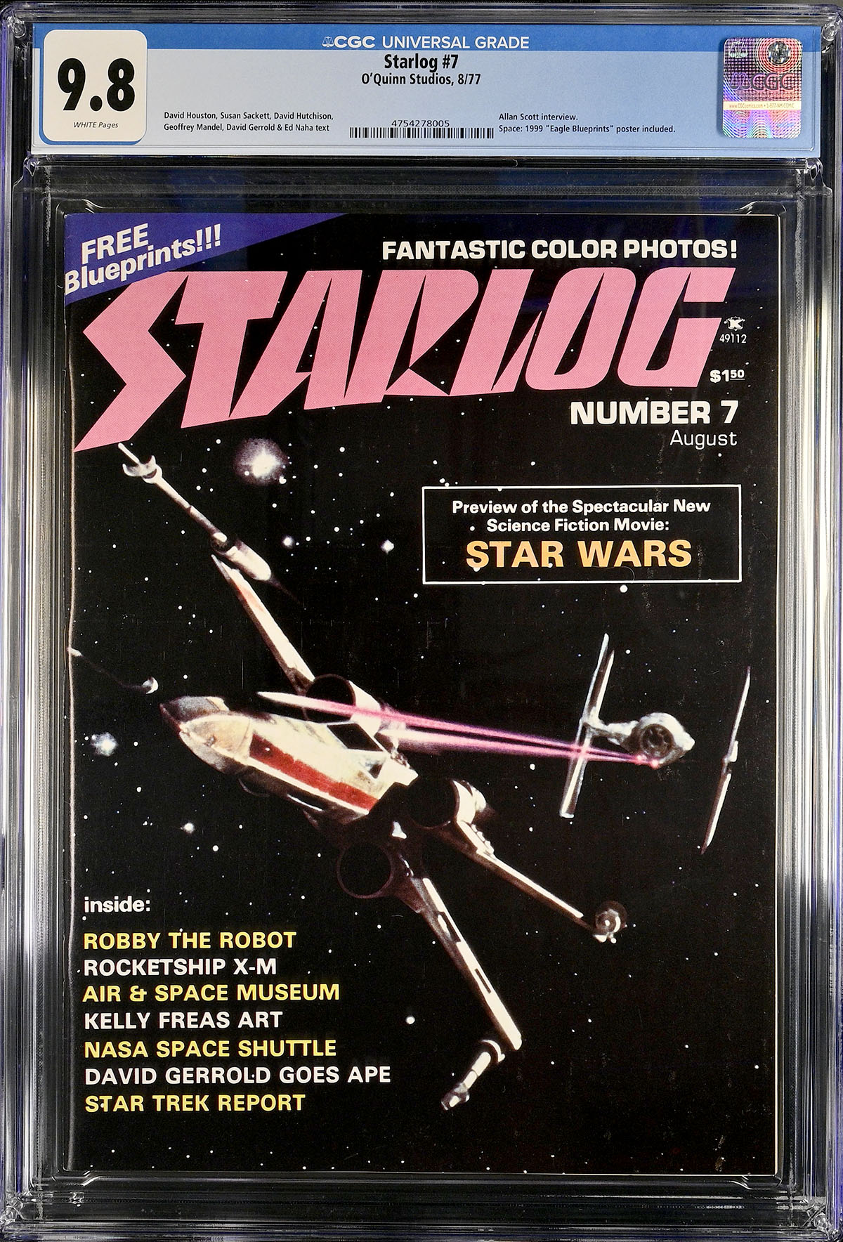 Starlog #7 CGC 9.8 w