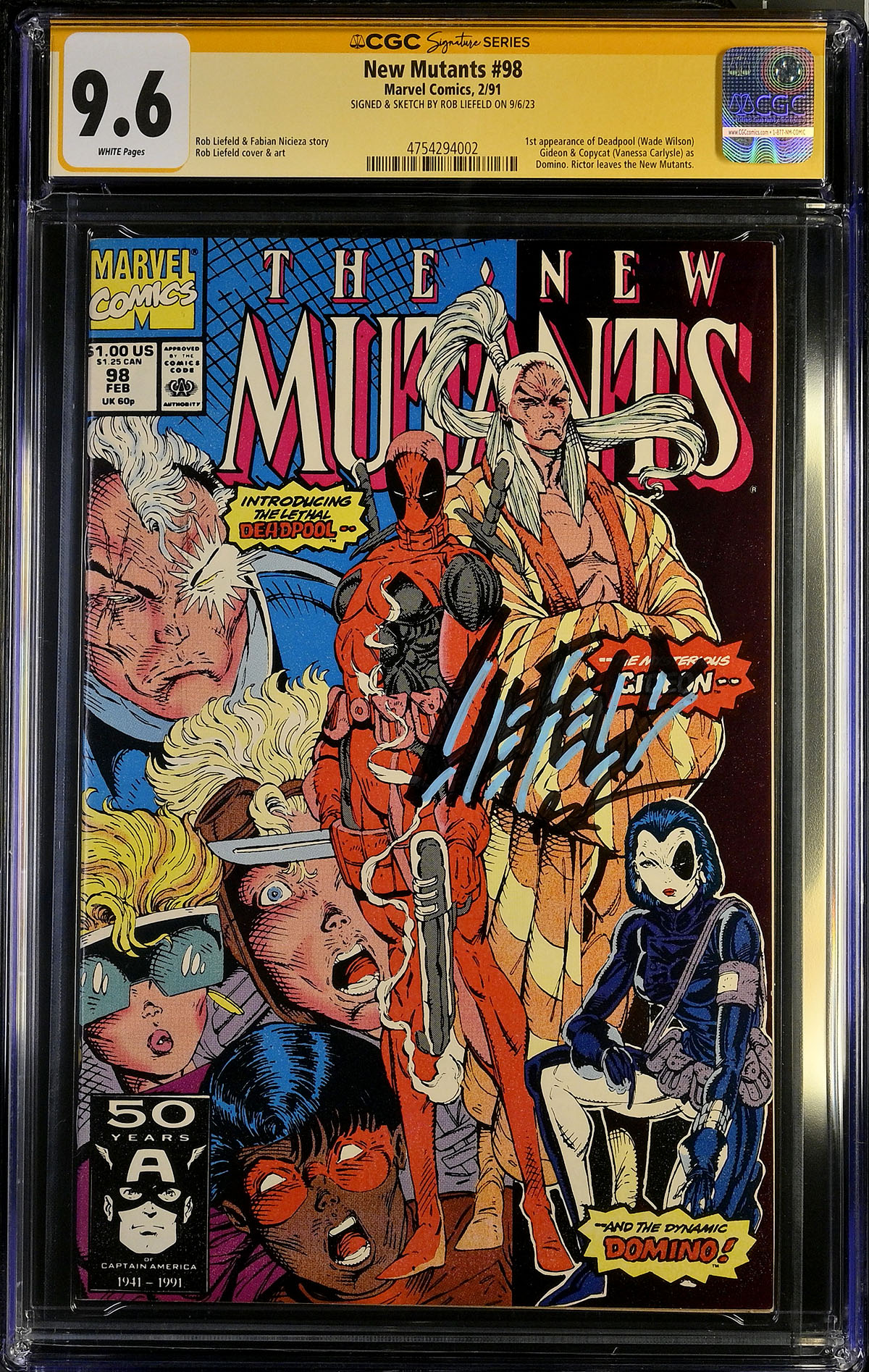 New Mutants #98 CGC 9.6 w CGC Signature SERIES