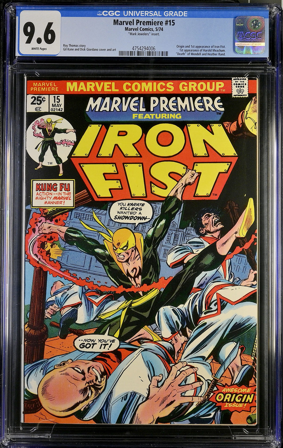 Marvel Premiere #15 CGC 9.6 w "Mark Jewelers" insert