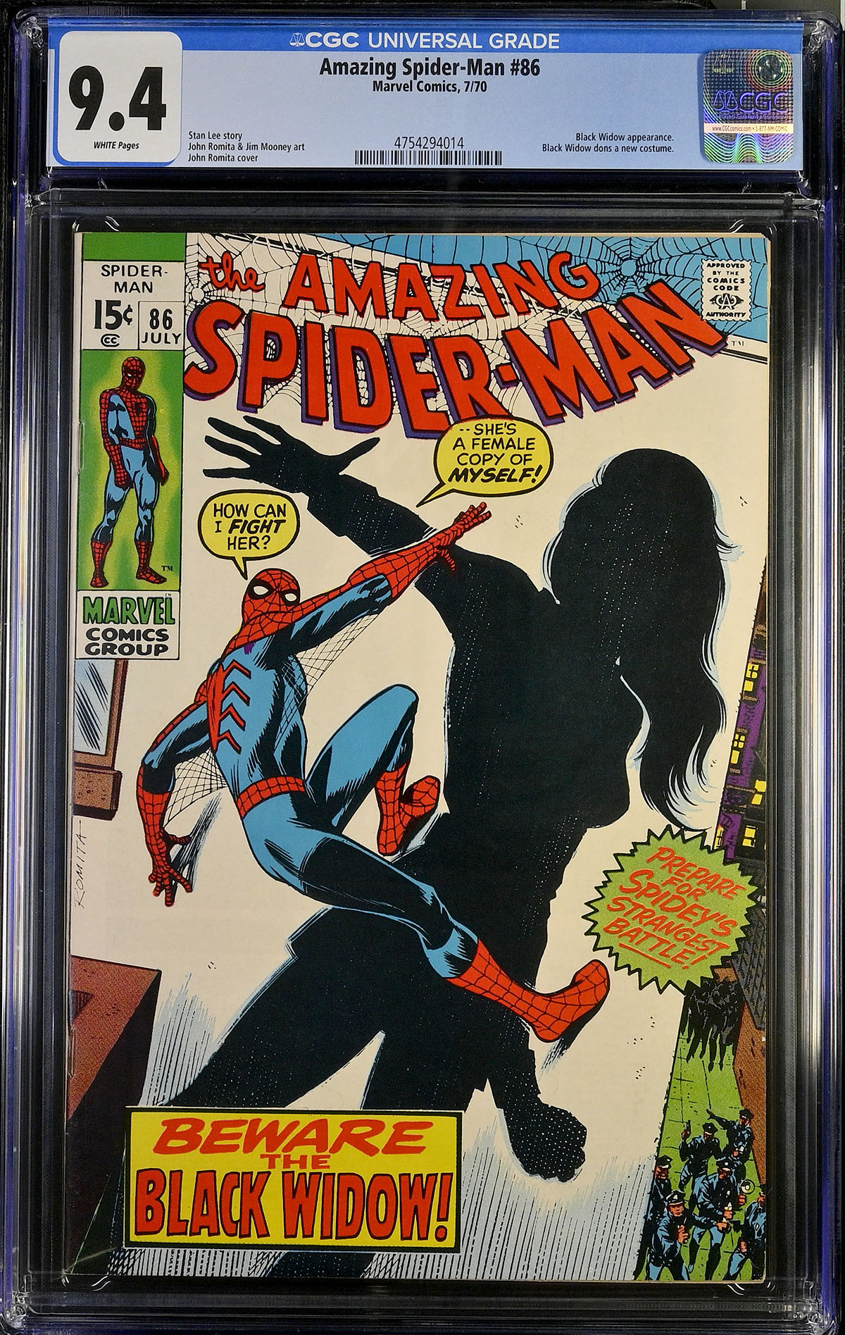Amazing Spider-Man #86 CGC 9.4 w