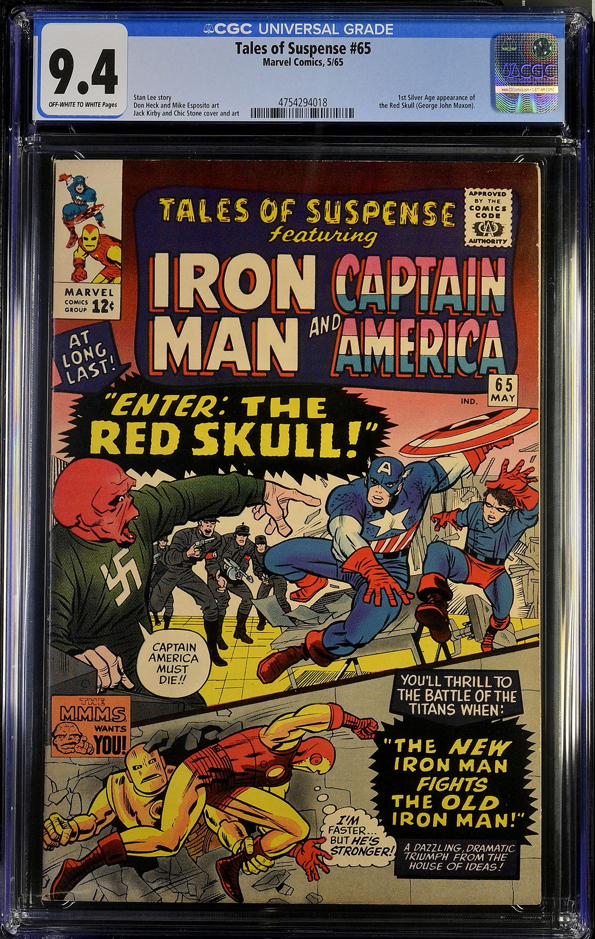 Tales of Suspense #65 CGC 9.4 ow/w