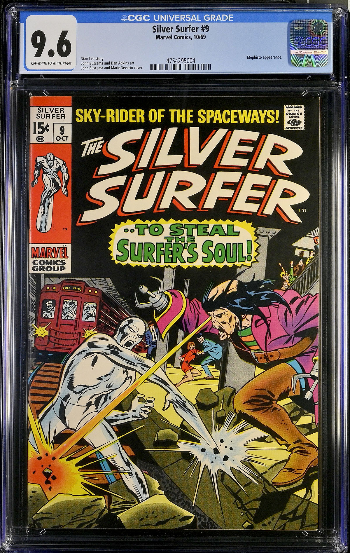 Silver Surfer #9 CGC 9.6 ow/w