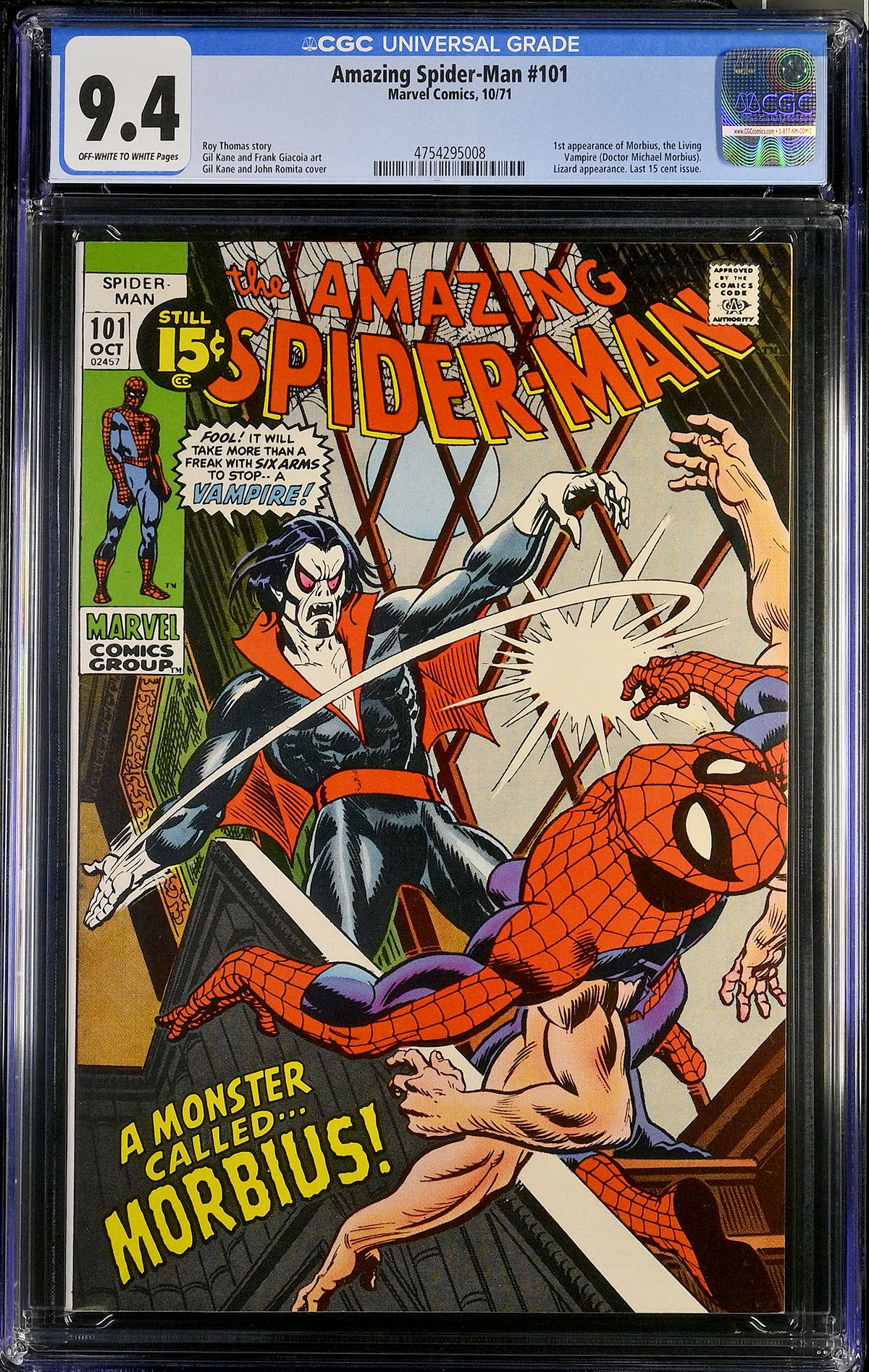 Amazing Spider-Man #101 CGC 9.4 ow/w