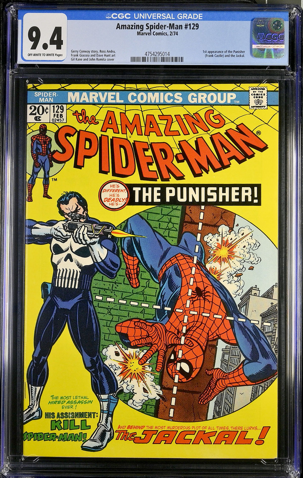 Amazing Spider-Man #129 CGC 9.4 ow/w