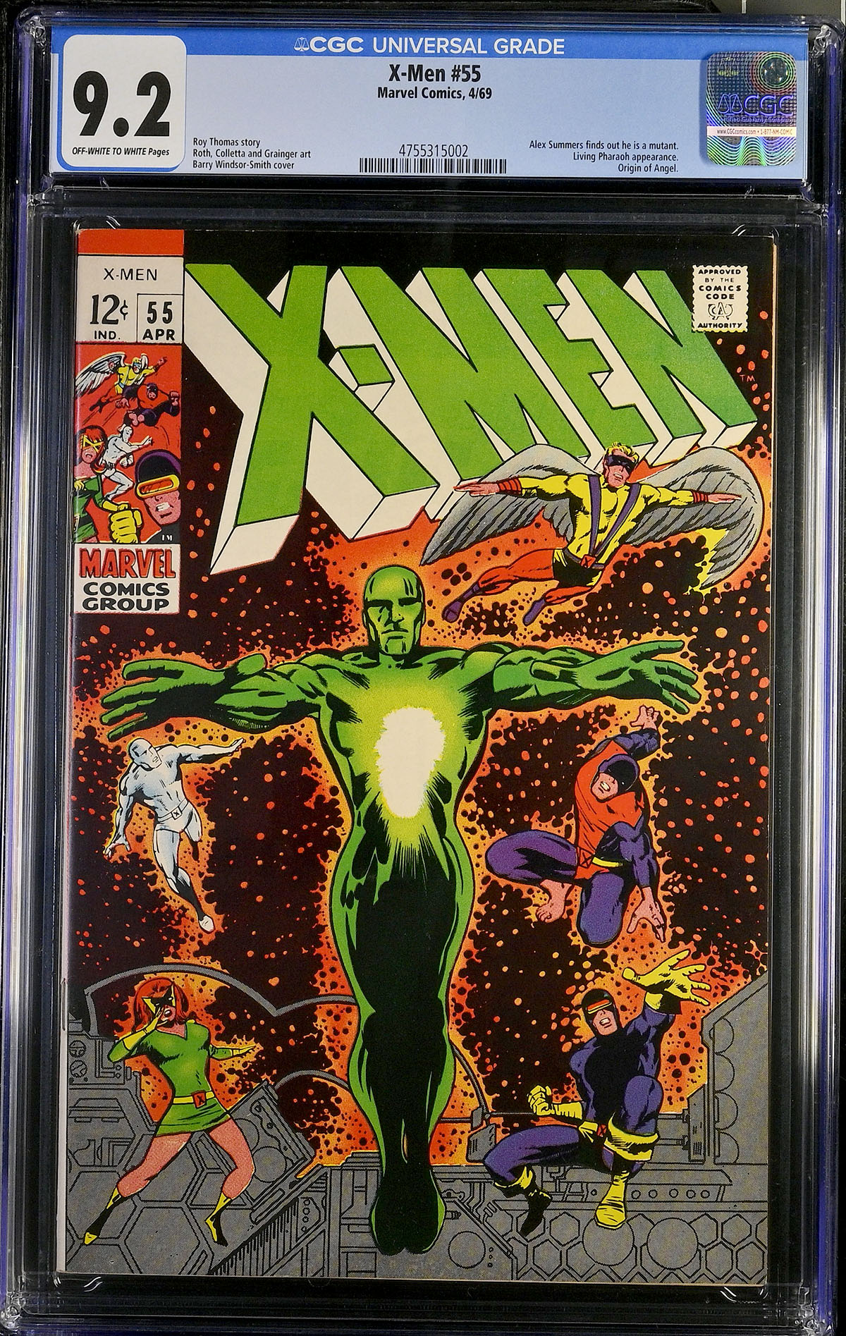 X-Men #55 CGC 9.2 ow/w