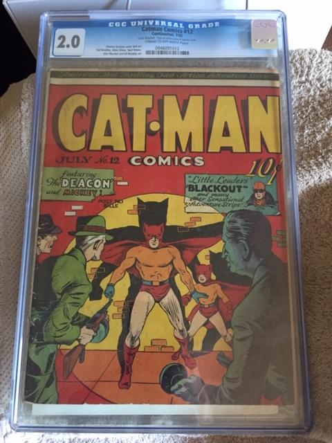 Catman Comics #12 CGC 2.0 cr/ow