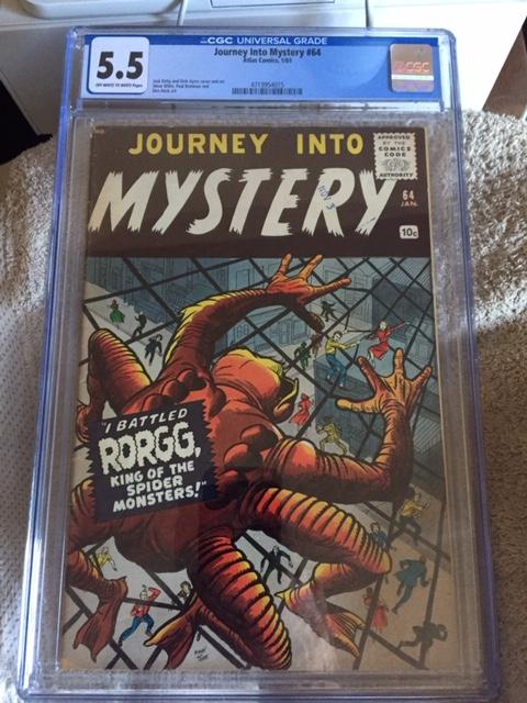 Journey Into Mystery #64 CGC 5.5 ow/w
