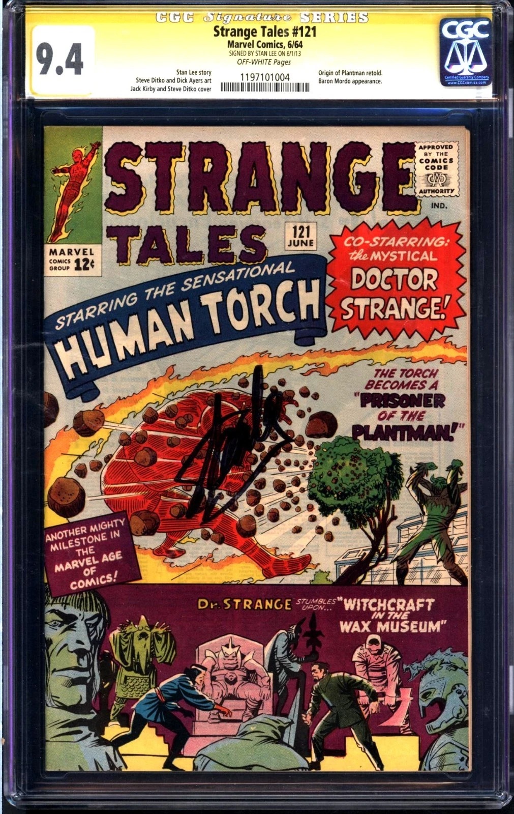 Strange Tales #121 CGC 9.4 ow CGC Signature SERIES
