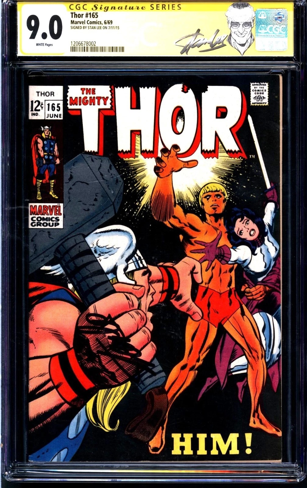 Thor #165 CGC 9.0 w CGC Signature SERIES