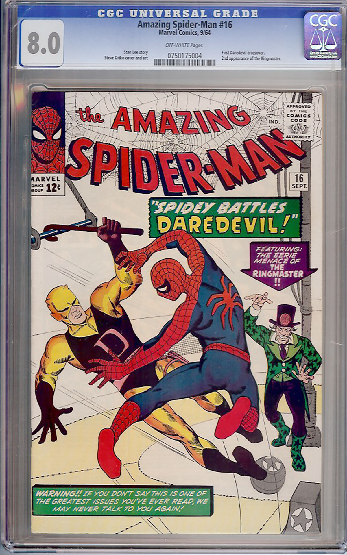 Amazing Spider-Man #16 CGC 8.0 ow