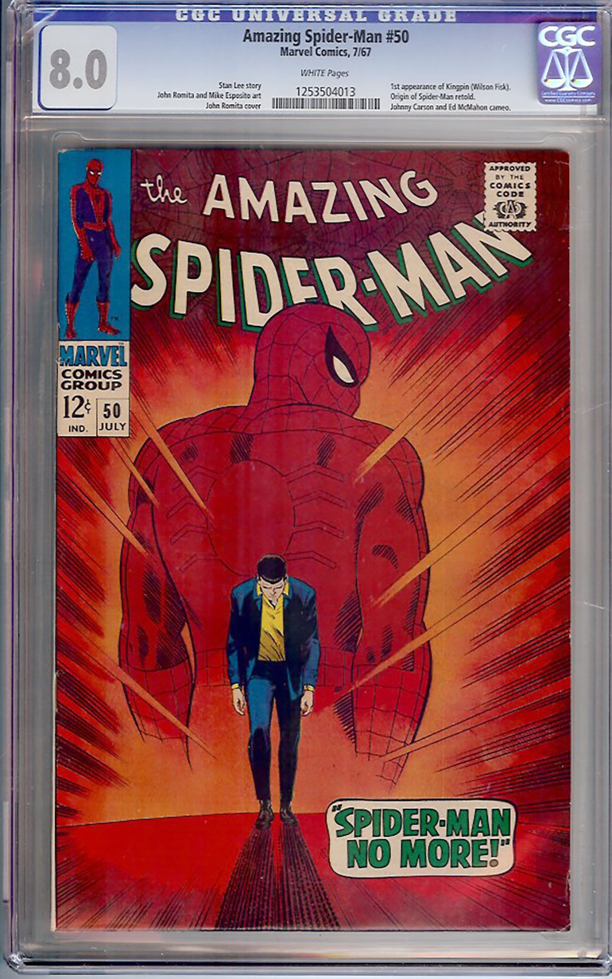 Amazing Spider-Man #50 CGC 8.0 w