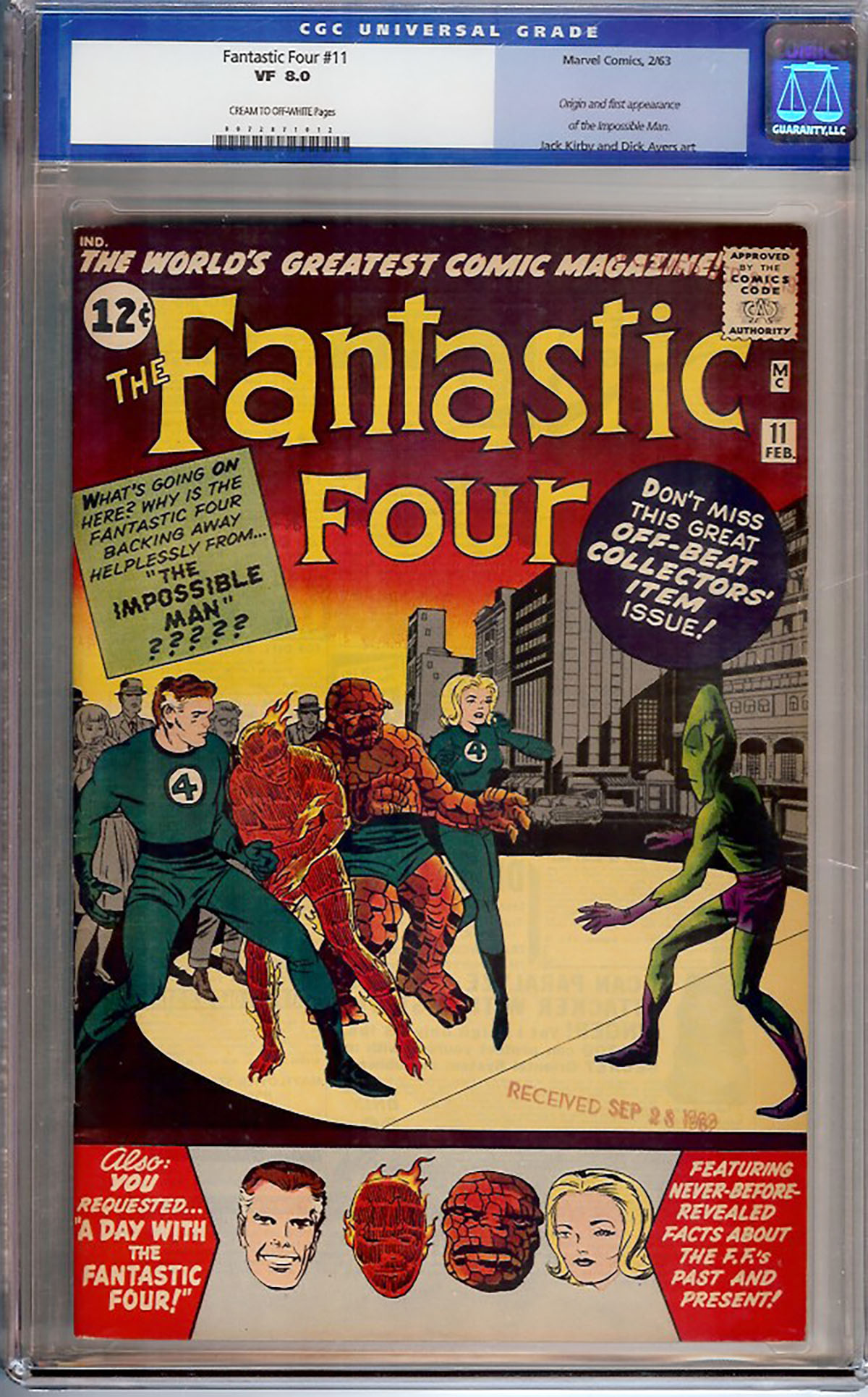 Fantastic Four #11 CGC 8.0 cr/ow