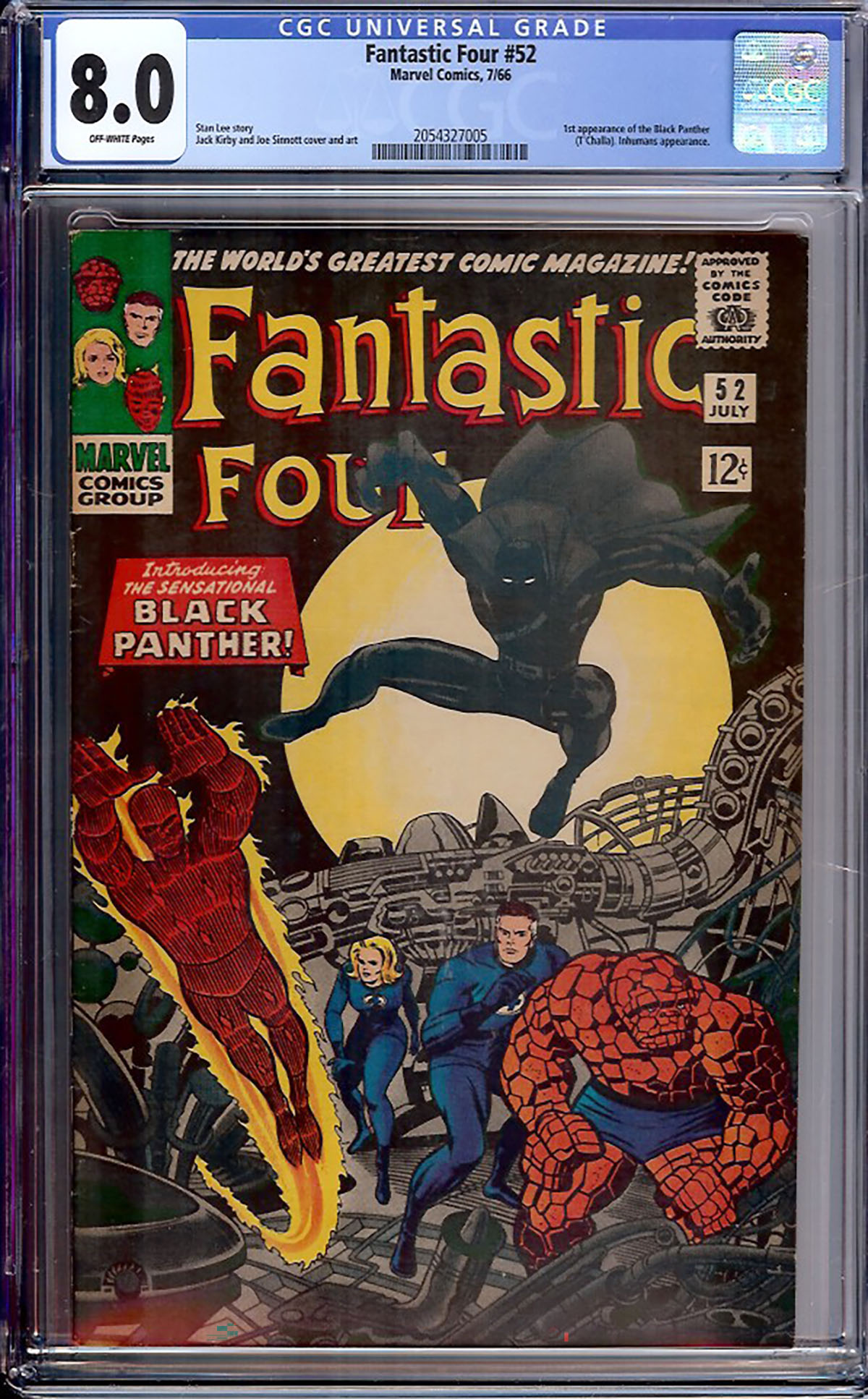 Fantastic Four #52 CGC 8.0 ow