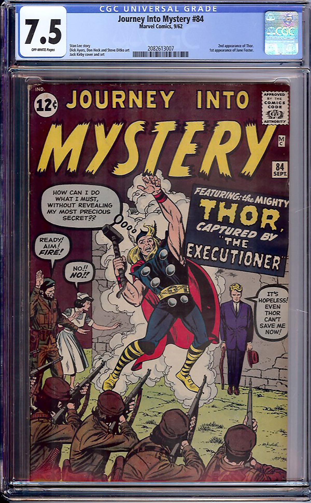Journey Into Mystery #84 CGC 7.5 ow