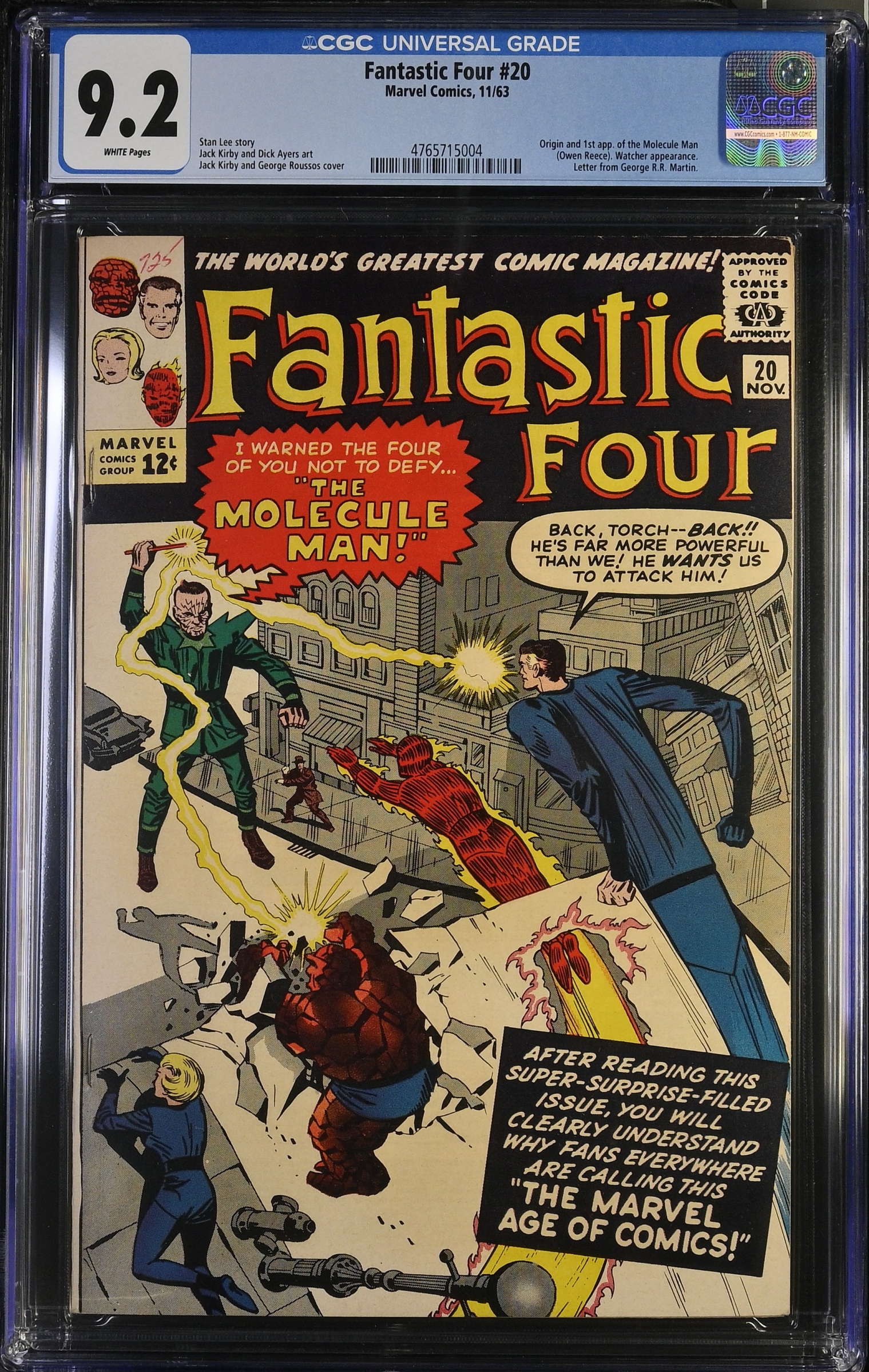 Fantastic Four #20 CGC 9.2 w