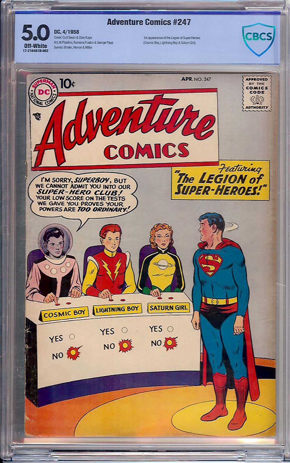 Adventure Comics #247 CBCS 5.0 ow