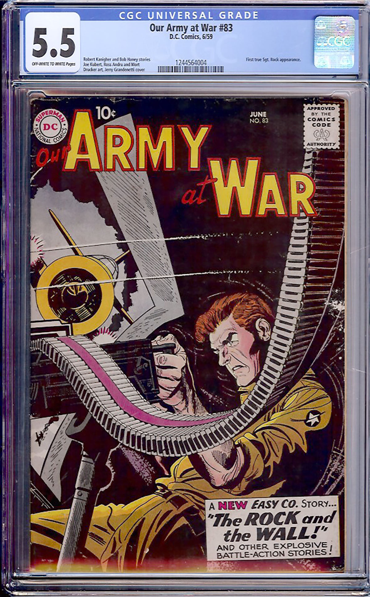 Our Army at War #83 CGC 5.5 ow/w