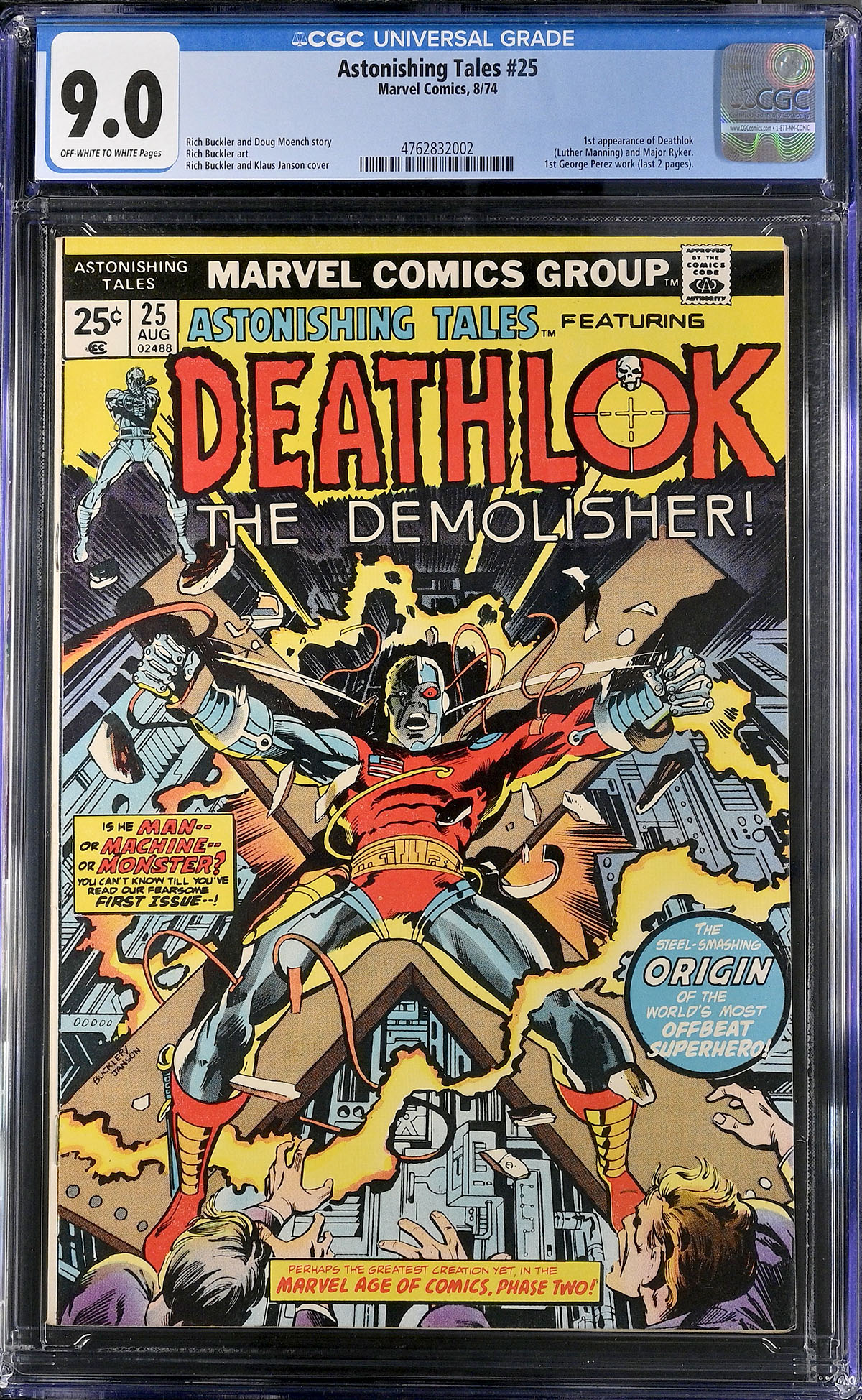 Astonishing Tales #25 CGC 9.0 ow/w