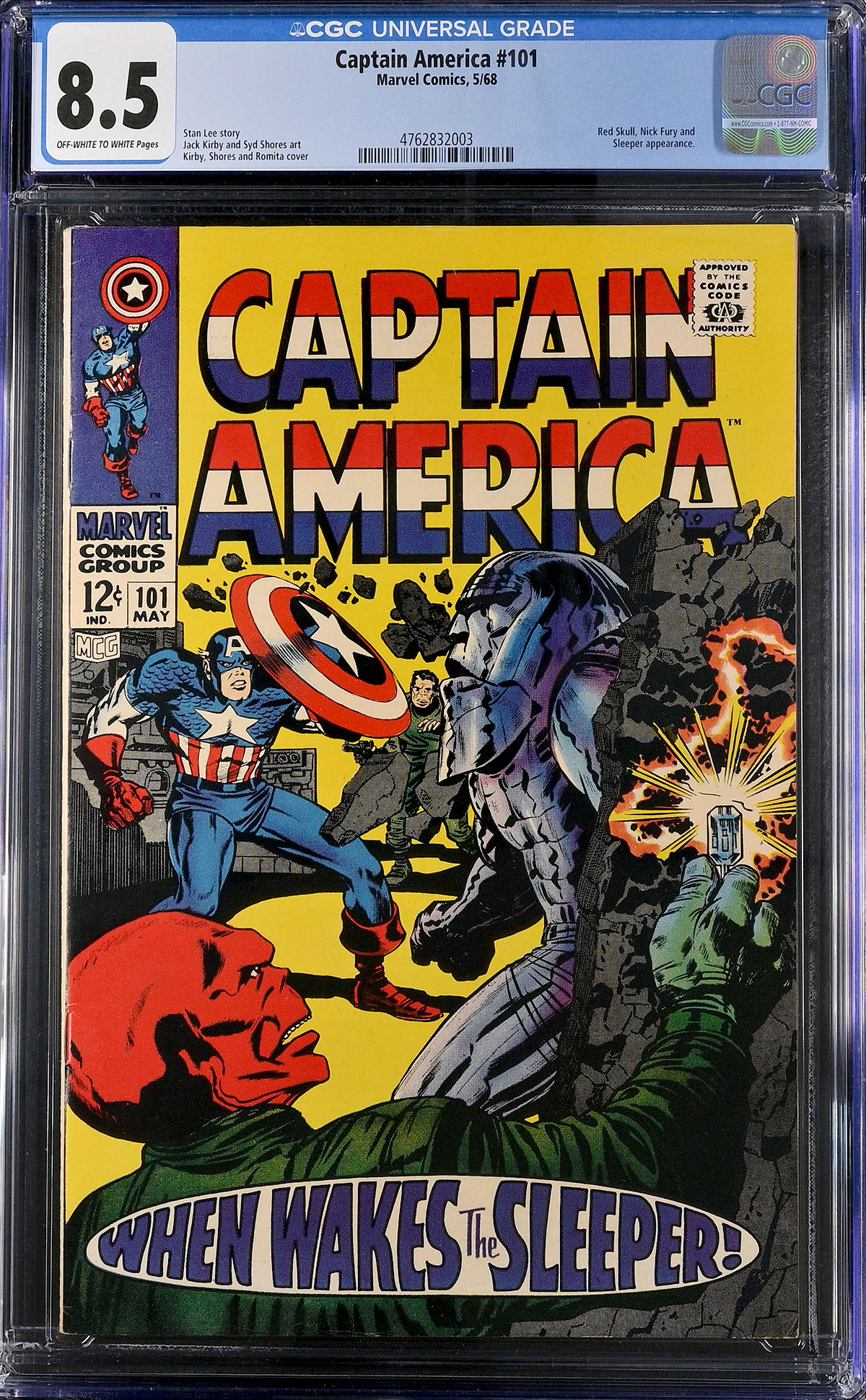 Captain America #101 CGC 8.5 ow/w