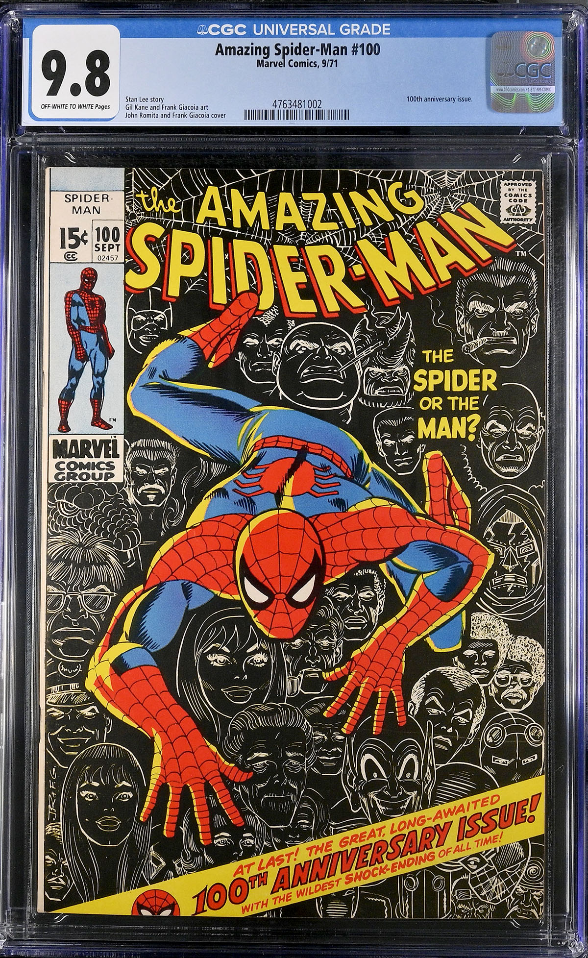 Amazing Spider-Man #100 CGC 9.8 ow/w