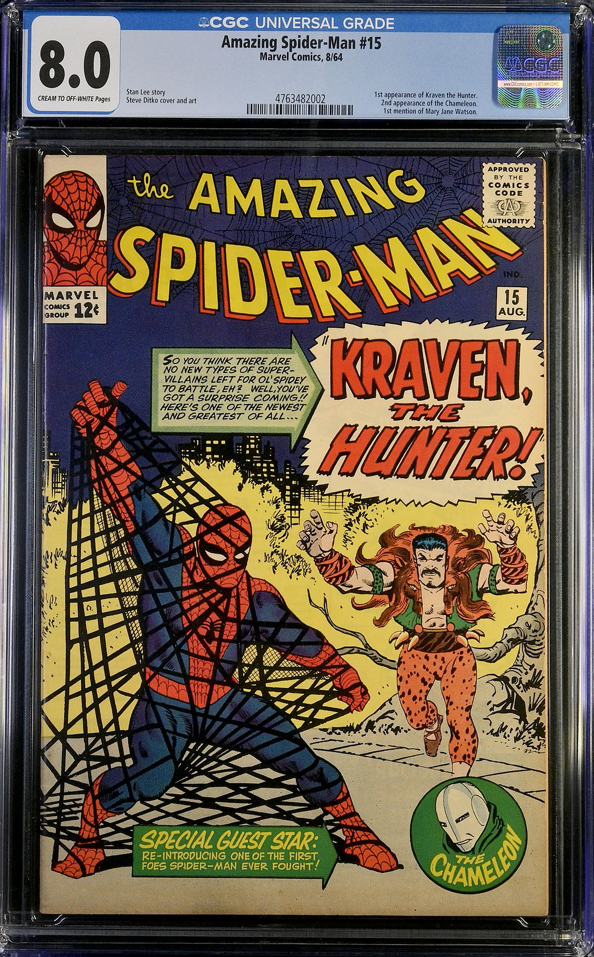 Amazing Spider-Man #15 CGC 8.0 cr/ow